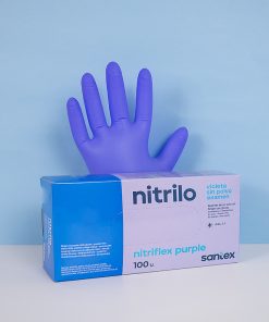 Alternative view of 100 Guantes de nitrilo violeta sin polvo