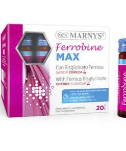 Ferrobine Max (sabor cereza), 20 viales. Marnys